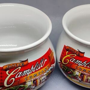 Campbell's Soup Ceramic Crock Set - White with Red Logo